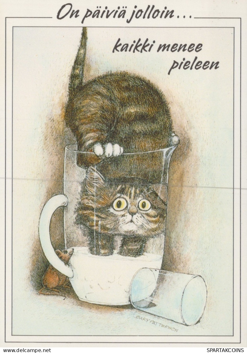 CHAT CHAT Animaux Vintage Carte Postale CPSM #PAM154.FR - Gatos