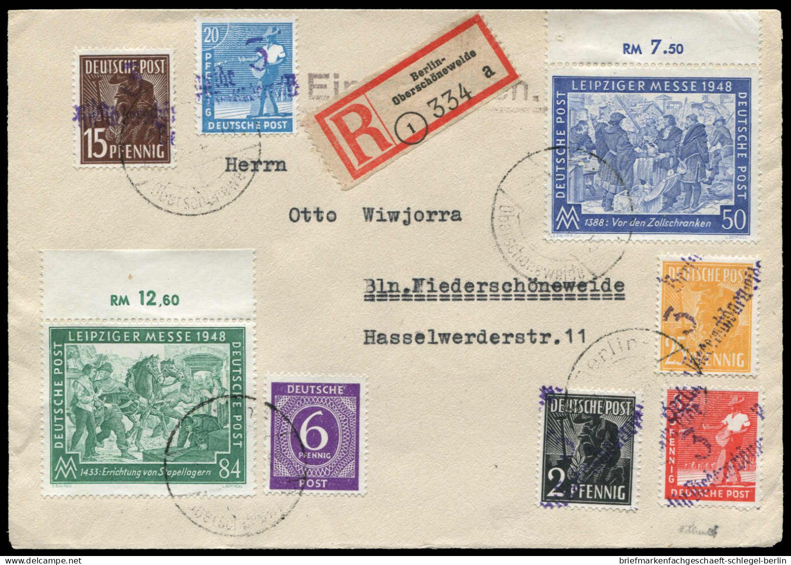 SBZ Handstempel Bezirk 3, 1948, 171,175I U.a., Brief - Otros & Sin Clasificación
