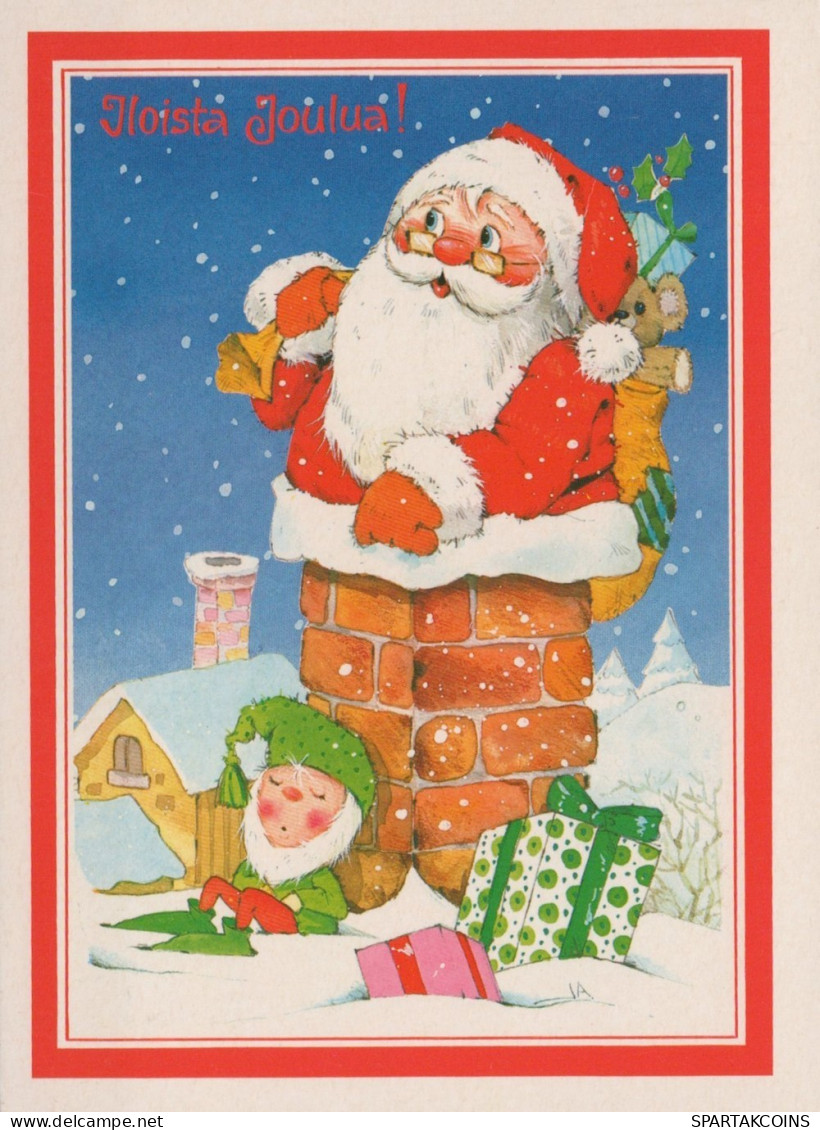 PÈRE NOËL NOËL Fêtes Voeux Vintage Carte Postale CPSMPF #PAJ437.FR - Kerstman