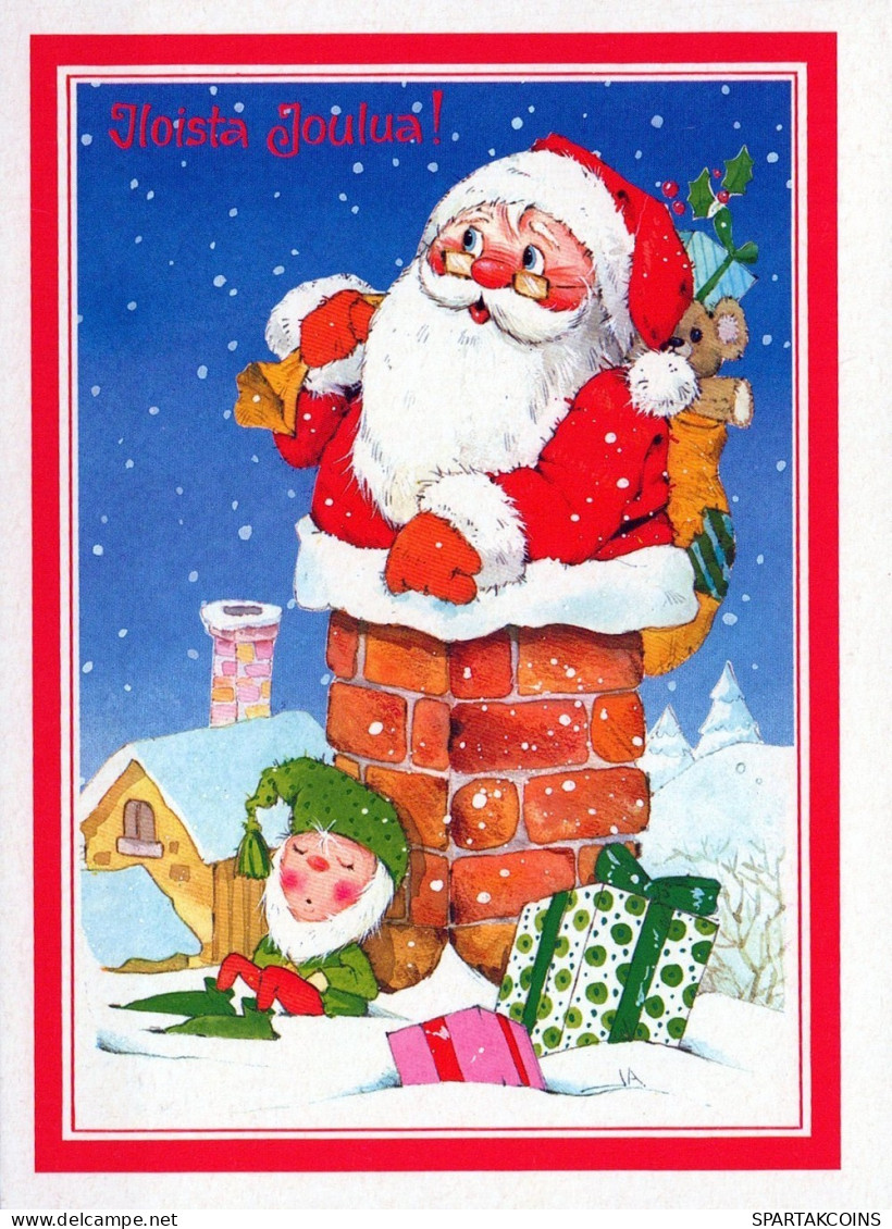 PÈRE NOËL NOËL Fêtes Voeux Vintage Carte Postale CPSMPF #PAJ437.FR - Santa Claus