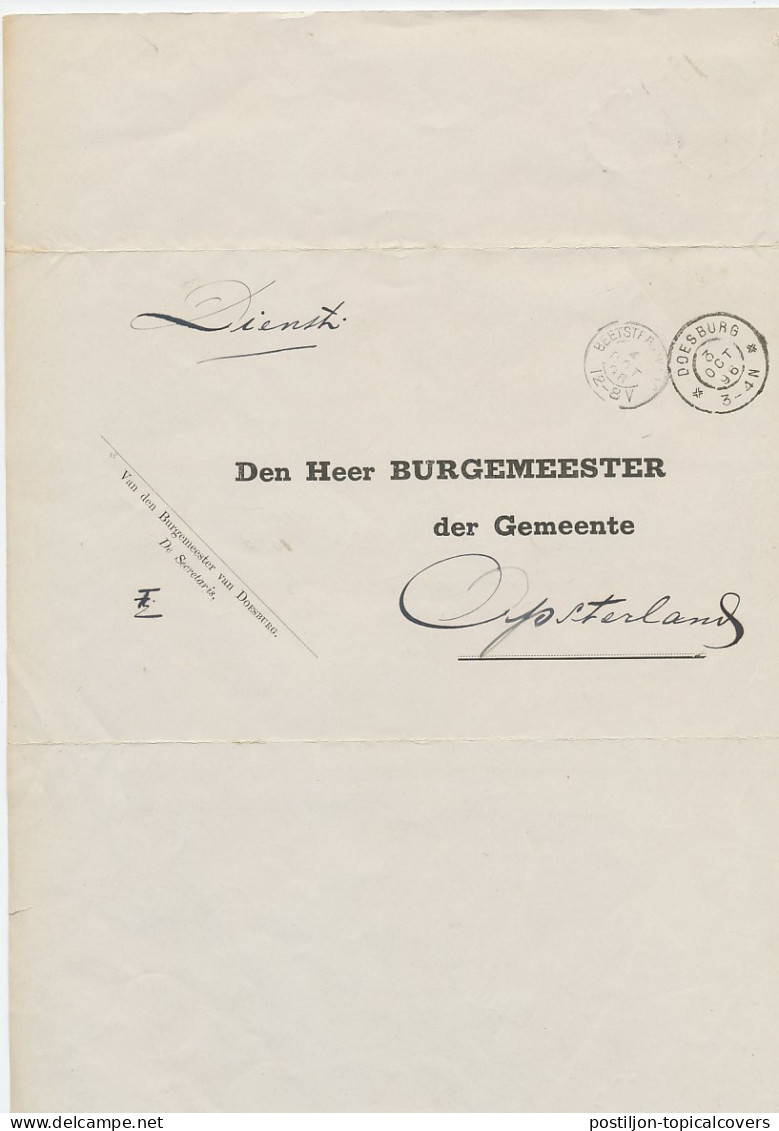 Grootrondstempel Doesburg 1896 - Vervoer Buskruit - Ohne Zuordnung