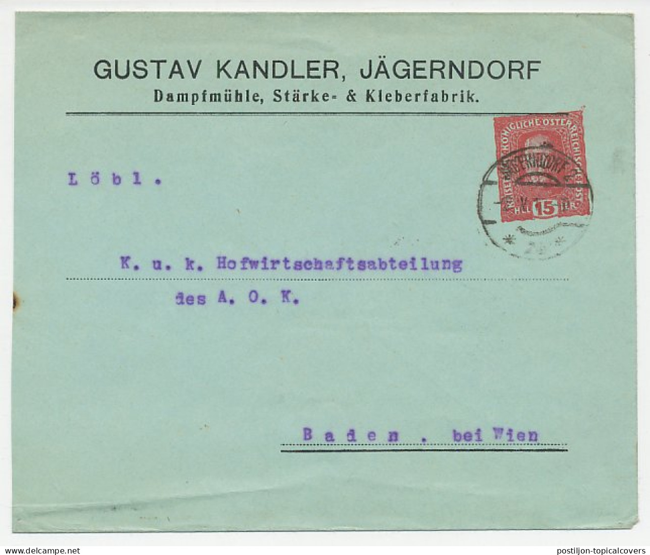 Postal Stationery Austria ( 1918 ) Steam Mill - Starch- Glue Factory - Molens