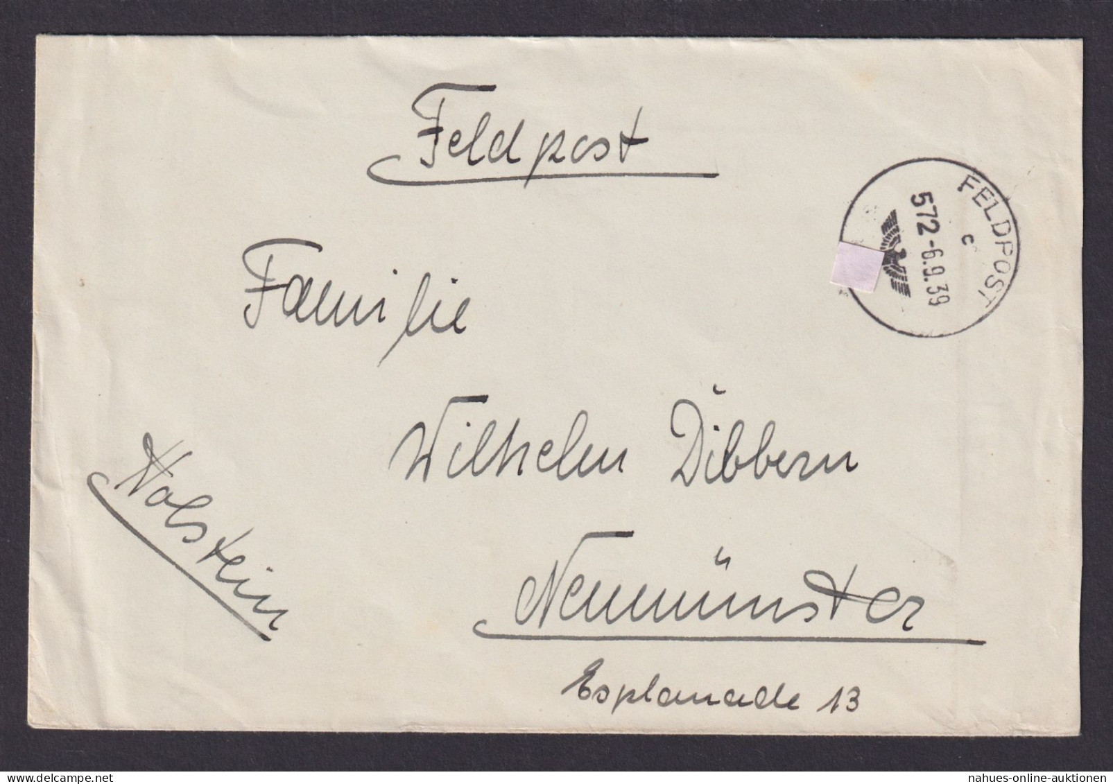Besetzung Polen Generalgouvernement Feldpost Brief Hamburg Neumünster Holstein - Autres & Non Classés