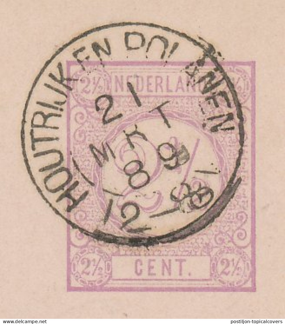 Kleinrondstempel Houtrijk En Polanen 1889 - Ohne Zuordnung