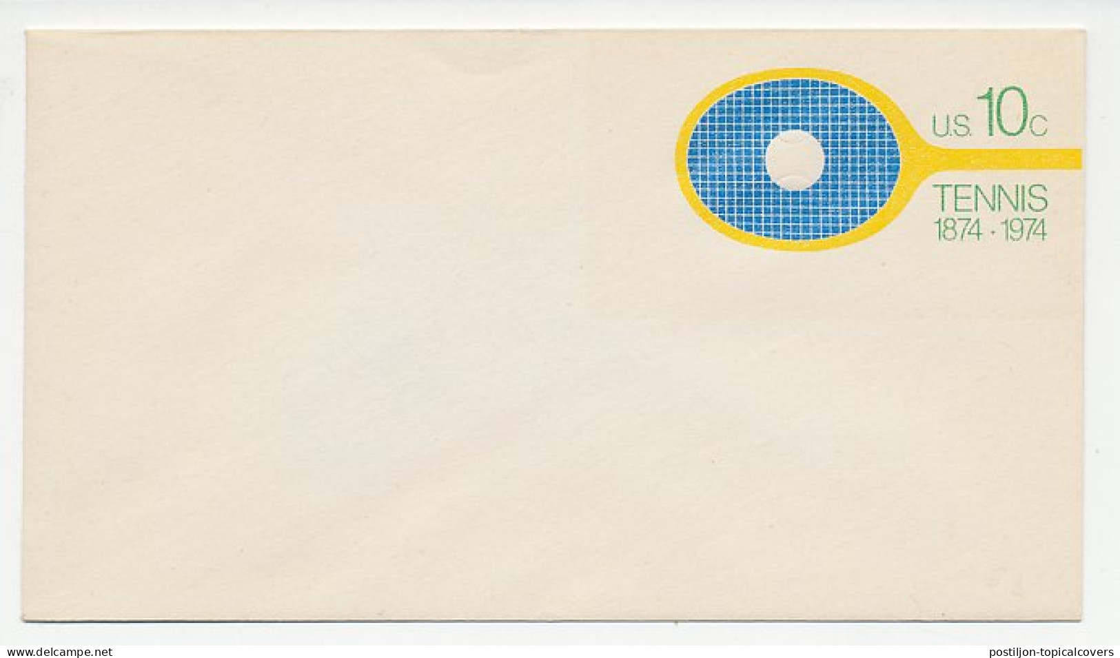 Postal Stationery USA 1974 Tennis - Other & Unclassified