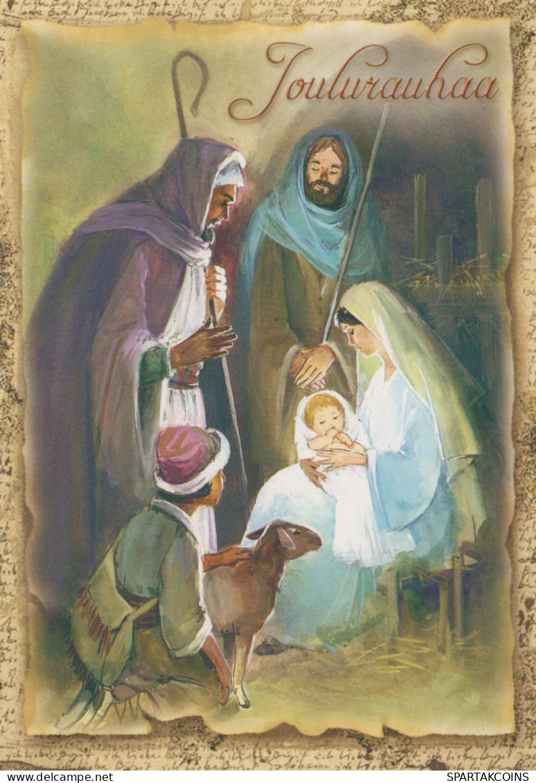 Virgen Mary Madonna Baby JESUS Christmas Religion Vintage Postcard CPSM #PBP715.GB - Vierge Marie & Madones