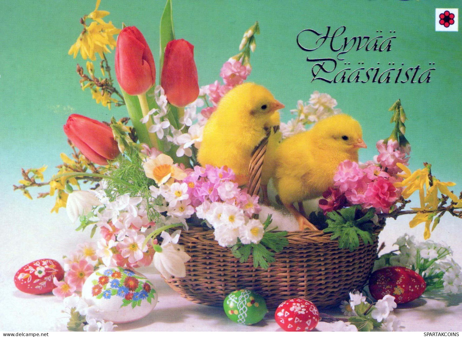 EASTER CHICKEN EGG Vintage Postcard CPSM #PBO896.GB - Easter