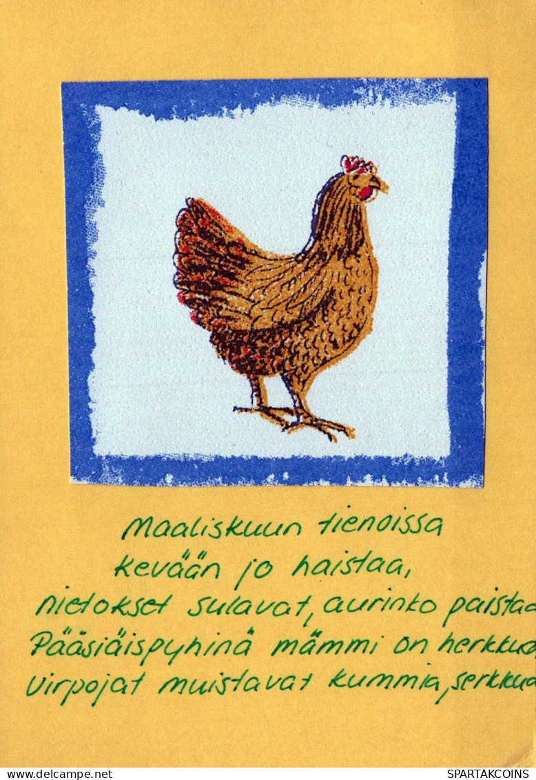 EASTER CHICKEN EGG Vintage Postcard CPSM #PBP024.GB - Ostern