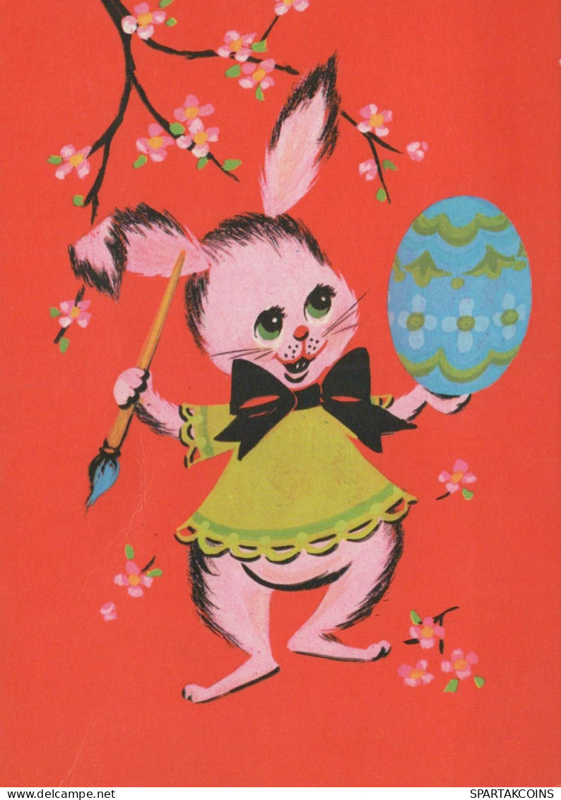 EASTER RABBIT EGG Vintage Postcard CPSM #PBO394.GB - Ostern