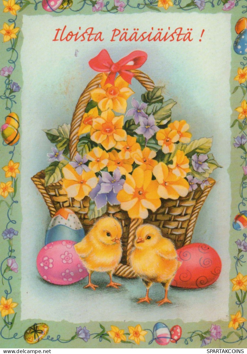 EASTER CHICKEN EGG Vintage Postcard CPSM #PBO646.GB - Ostern