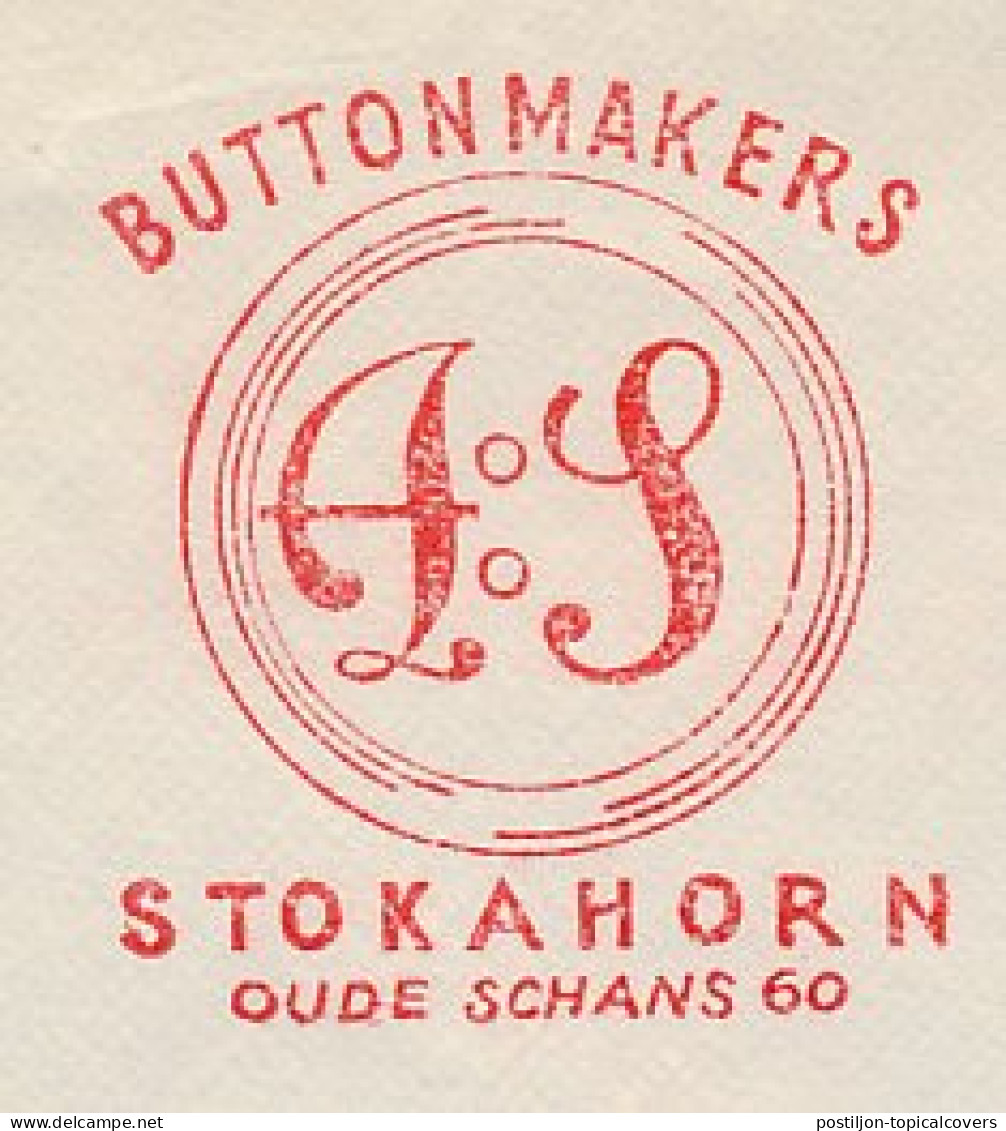 Meter Cover Netherlands 1953 Button Makers - Amsterdam  - Costumes