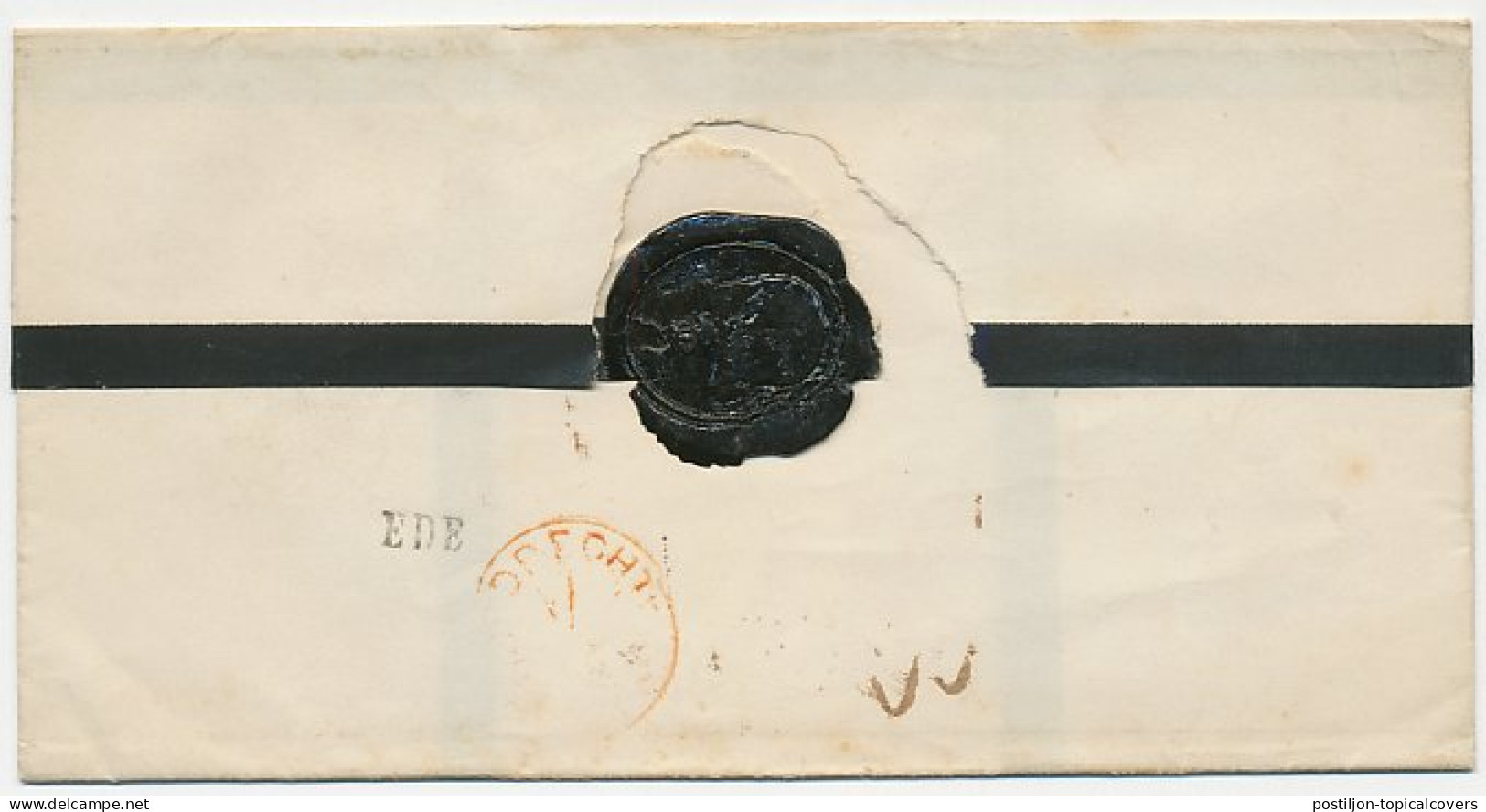N.R. Spoorweg - Trein Haltestempel Ede - 1863 - Briefe U. Dokumente