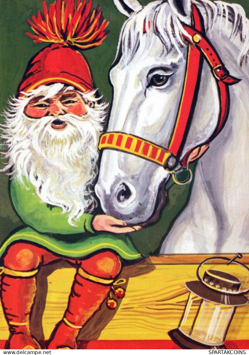 SANTA CLAUS Happy New Year Christmas Vintage Postcard CPSM #PBL153.GB - Kerstman