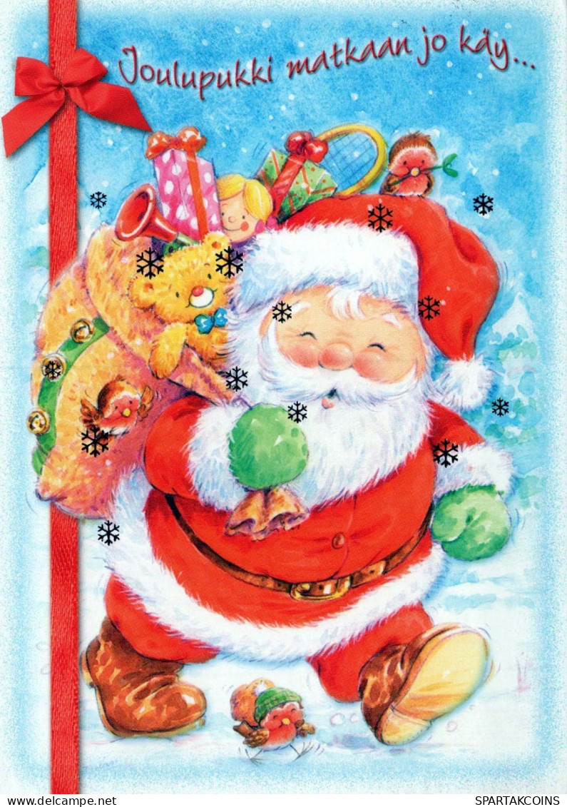 SANTA CLAUS Happy New Year Christmas Vintage Postcard CPSM #PBL342.GB - Santa Claus