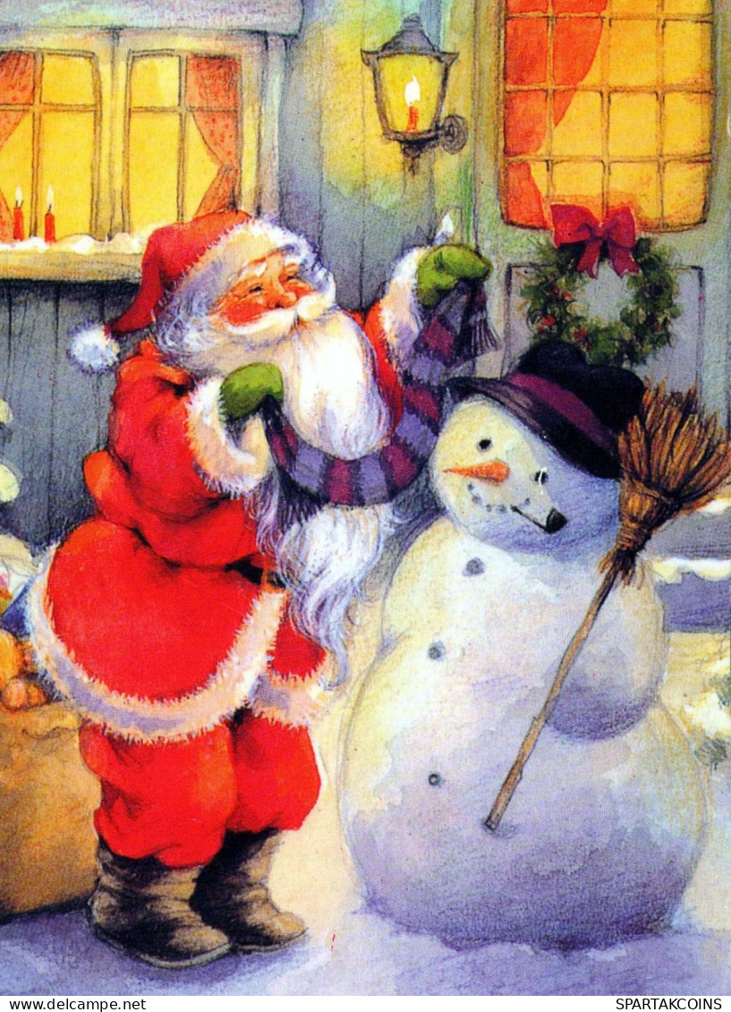 SANTA CLAUS Happy New Year Christmas Vintage Postcard CPSM #PBL080.GB - Kerstman