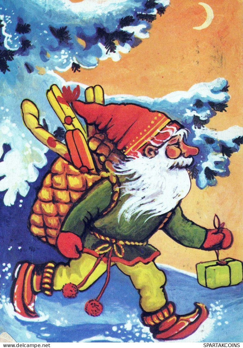 SANTA CLAUS Happy New Year Christmas Vintage Postcard CPSM #PBL217.GB - Kerstman