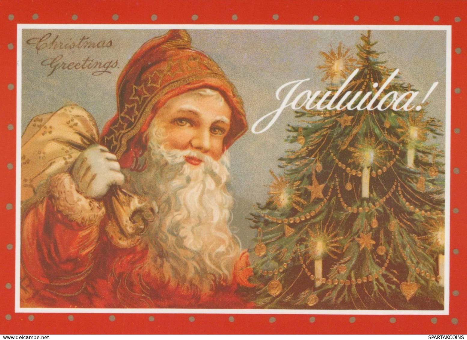 SANTA CLAUS Happy New Year Christmas Vintage Postcard CPSM #PBB091.GB - Santa Claus