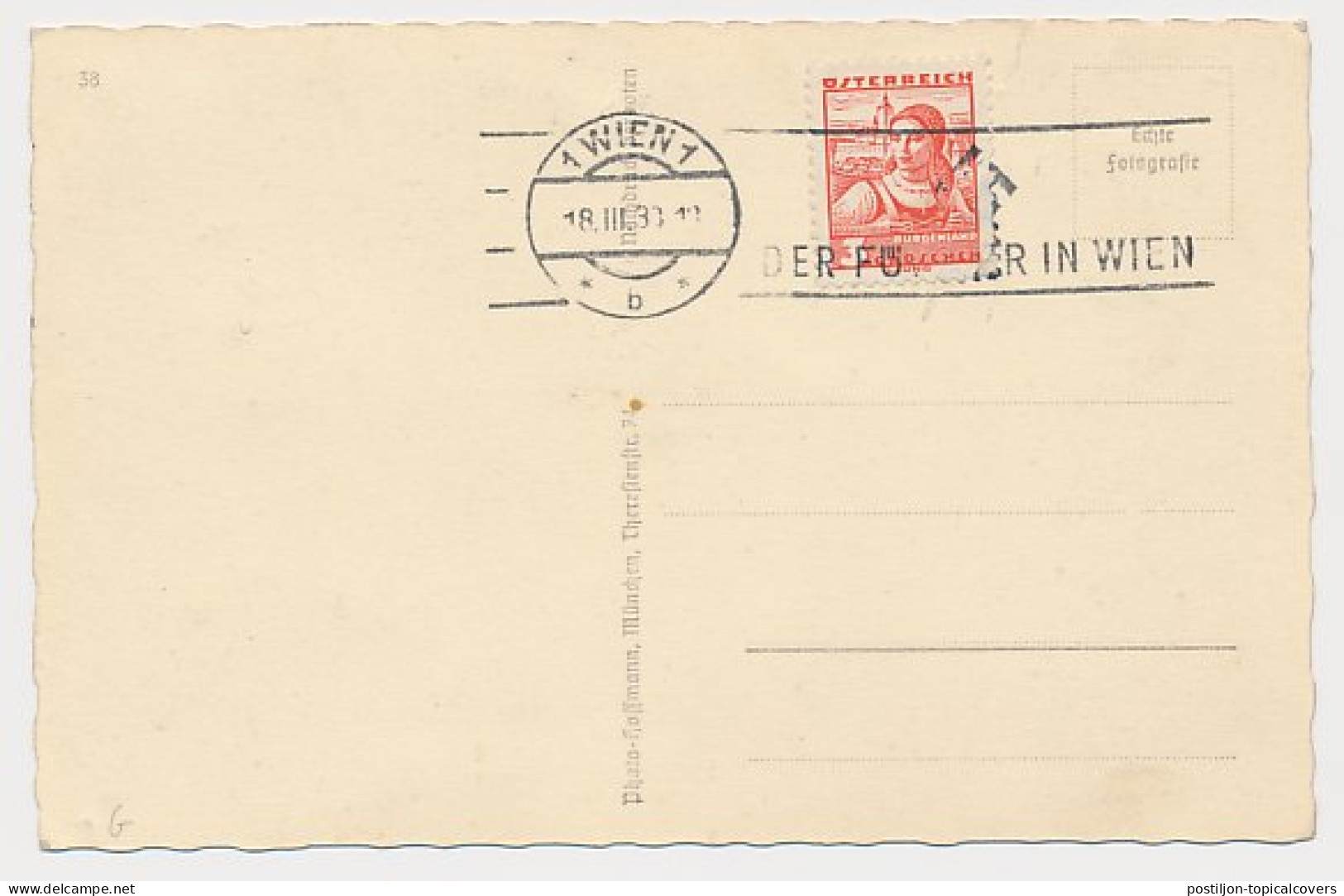 Postcard / Postmark Deutsches Reich / Germany / Austria 1938 Adolf Hitler - Seconda Guerra Mondiale