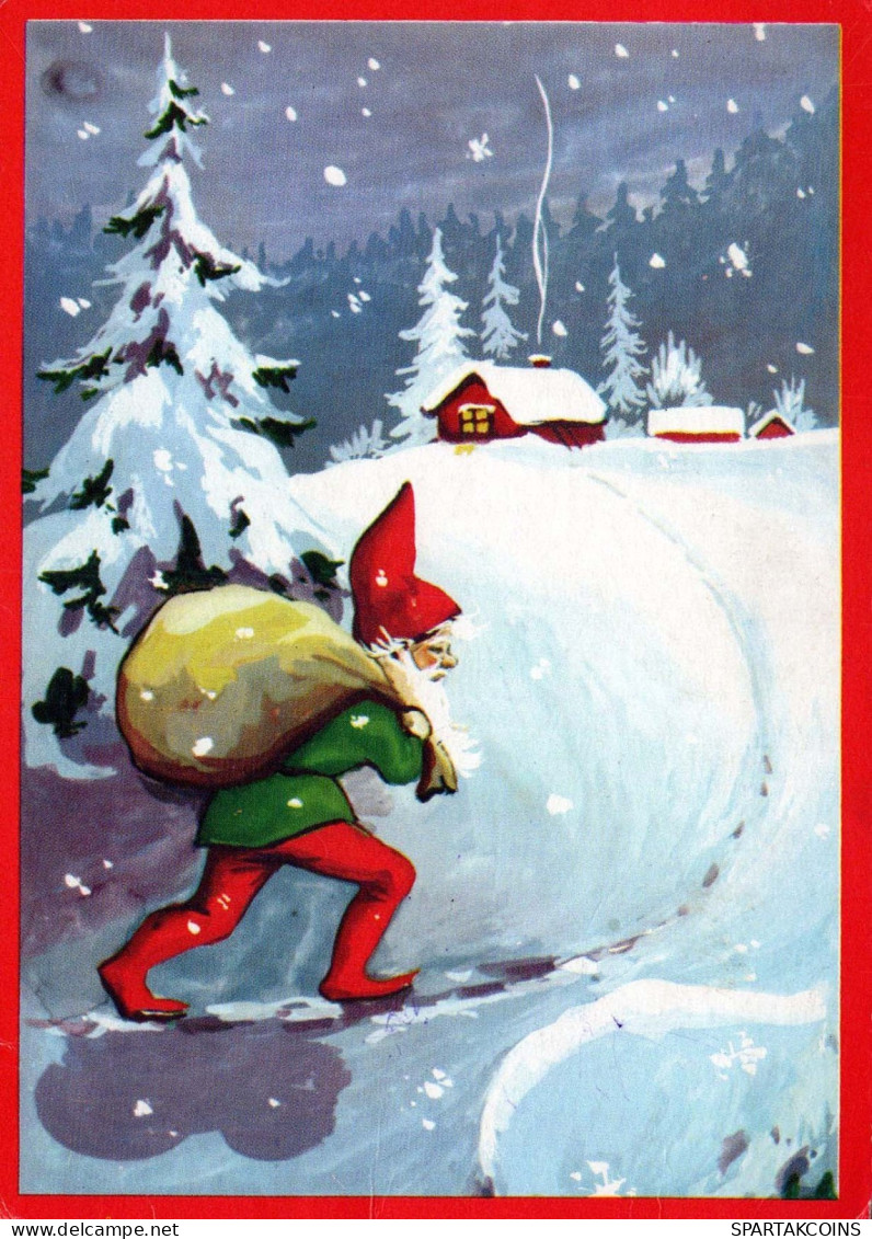 SANTA CLAUS Happy New Year Christmas Vintage Postcard CPSM #PAU582.GB - Kerstman