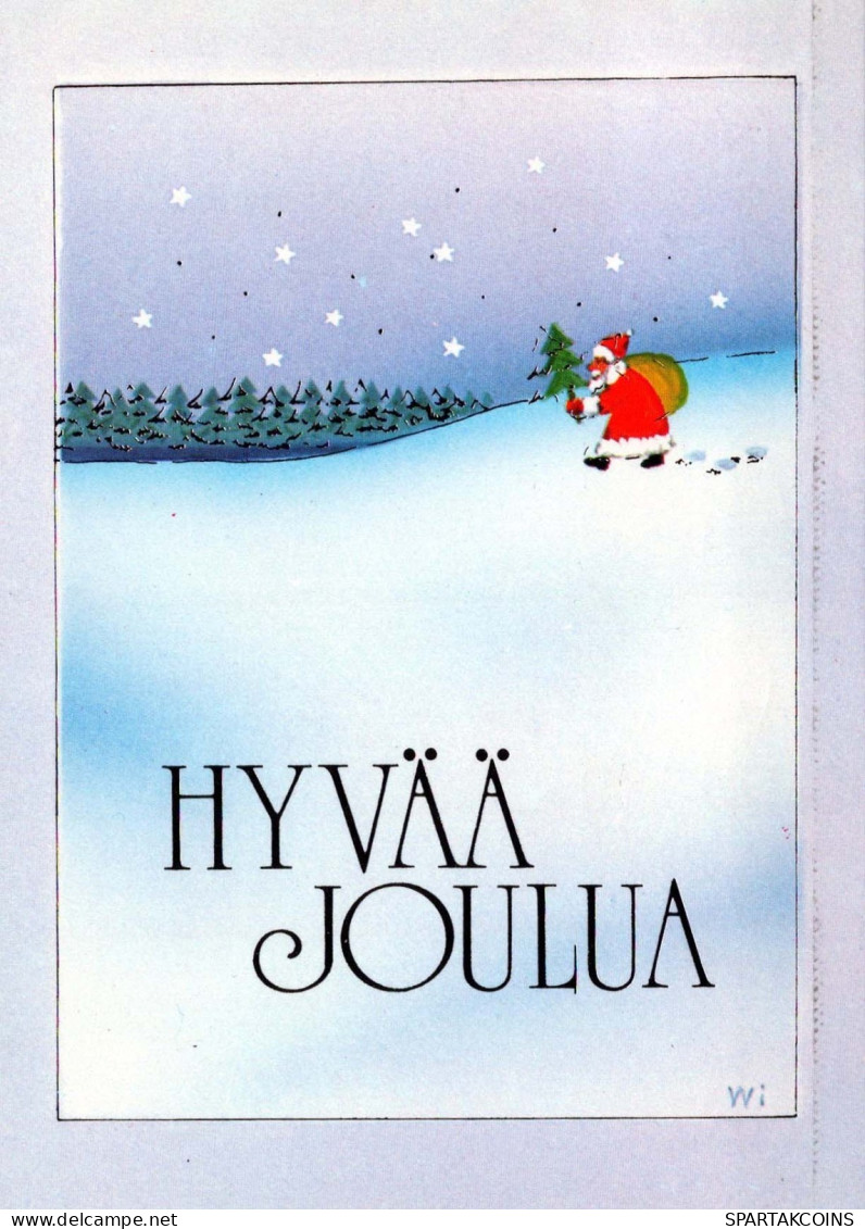 SANTA CLAUS Happy New Year Christmas Vintage Postcard CPSM #PAU513.GB - Santa Claus