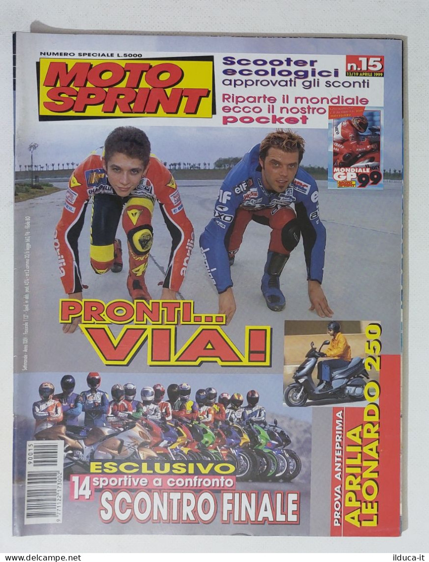 34949 Motosprint A. XXIV N. 15 1999 - Prova Aprilia Leonardo - Rossi Capirossi - Moteurs