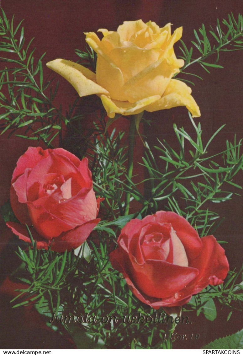 FLOWERS Vintage Postcard CPSM #PAS013.GB - Blumen