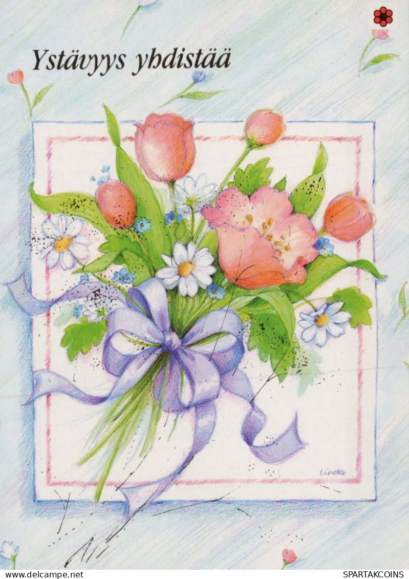 FLOWERS Vintage Postcard CPSM #PAR110.GB - Fleurs