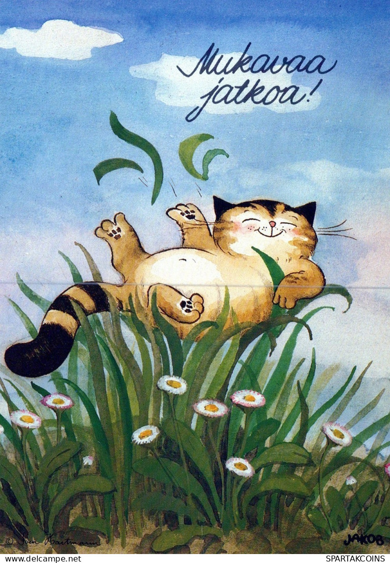 CAT KITTY Animals Vintage Postcard CPSM #PAM214.GB - Katten