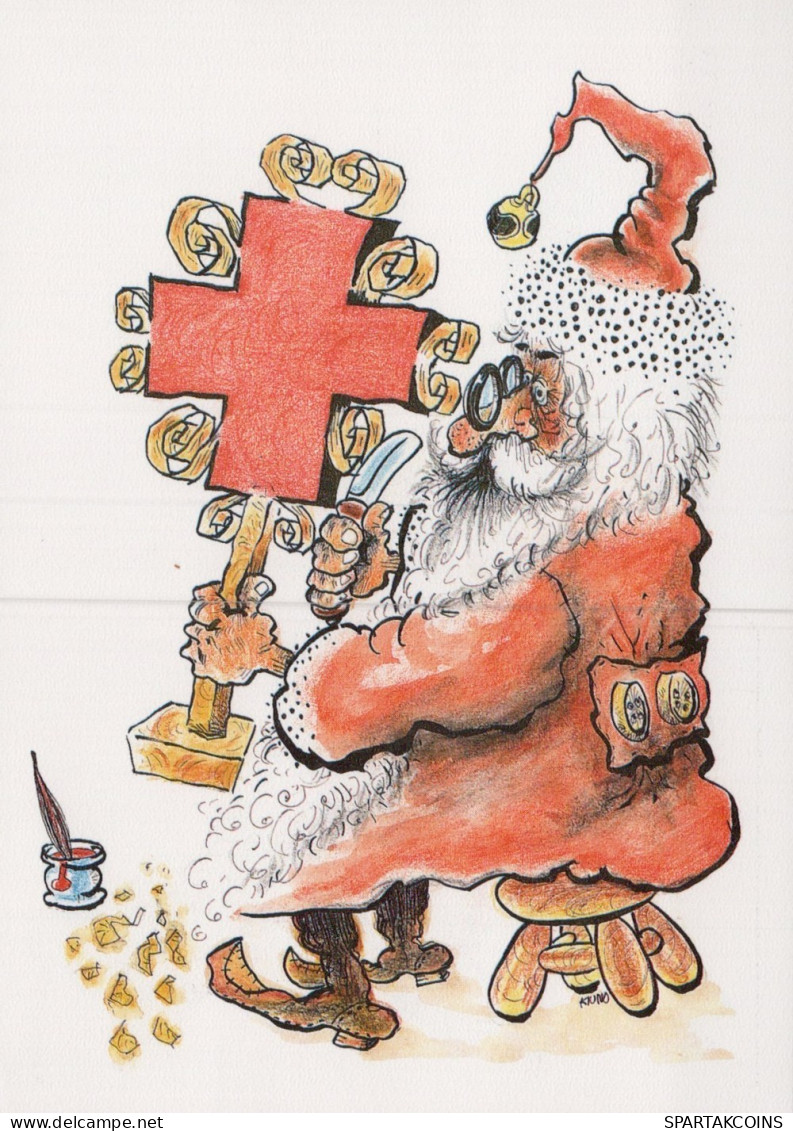 SANTA CLAUS CHRISTMAS Holidays Vintage Postcard CPSM #PAK683.GB - Kerstman