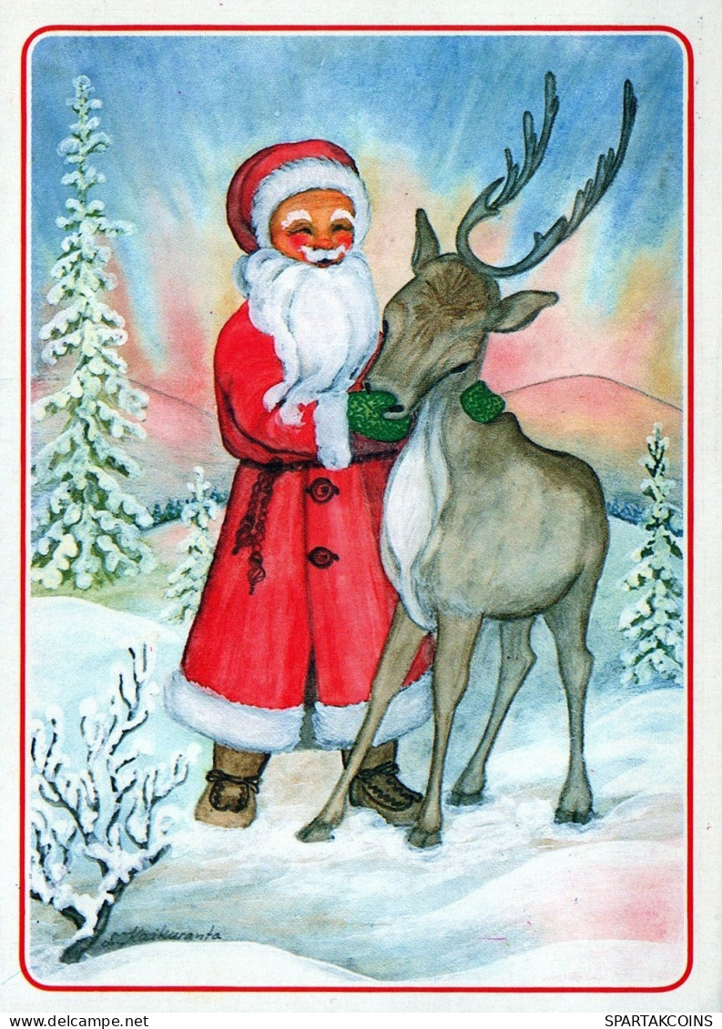 SANTA CLAUS CHRISTMAS Holidays Vintage Postcard CPSM #PAJ917.GB - Kerstman