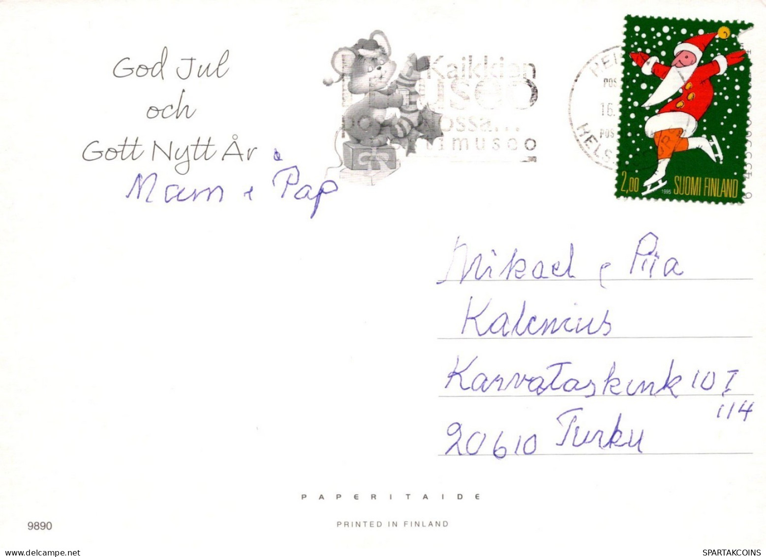 SANTA CLAUS CHRISTMAS Holidays Vintage Postcard CPSM #PAJ639.GB - Kerstman
