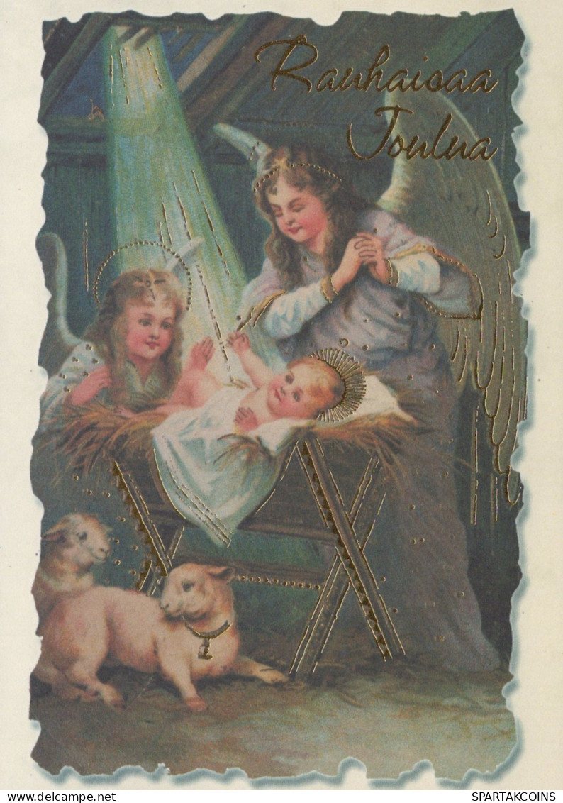 ANGEL CHRISTMAS Holidays Vintage Postcard CPSM #PAH105.GB - Angels