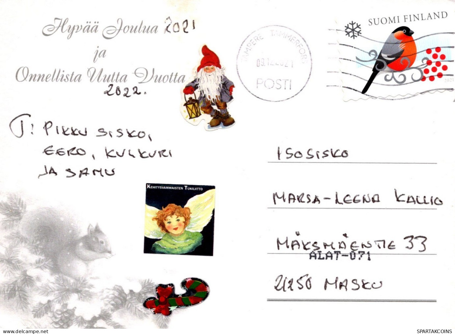 ANGEL CHRISTMAS Holidays Vintage Postcard CPSM #PAH170.GB - Angels