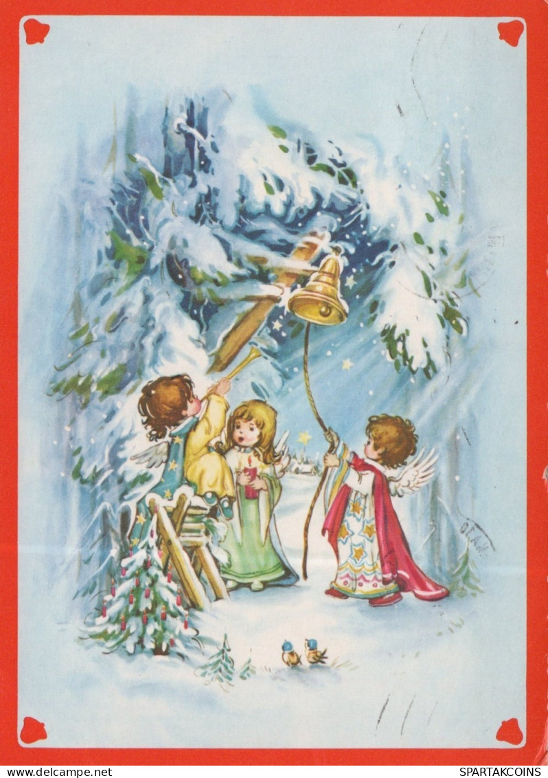 ANGEL CHRISTMAS Holidays Vintage Postcard CPSM #PAG980.GB - Angels