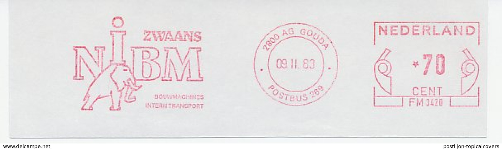 Meter Cut Netherlands 1983 Elephant - Autres & Non Classés