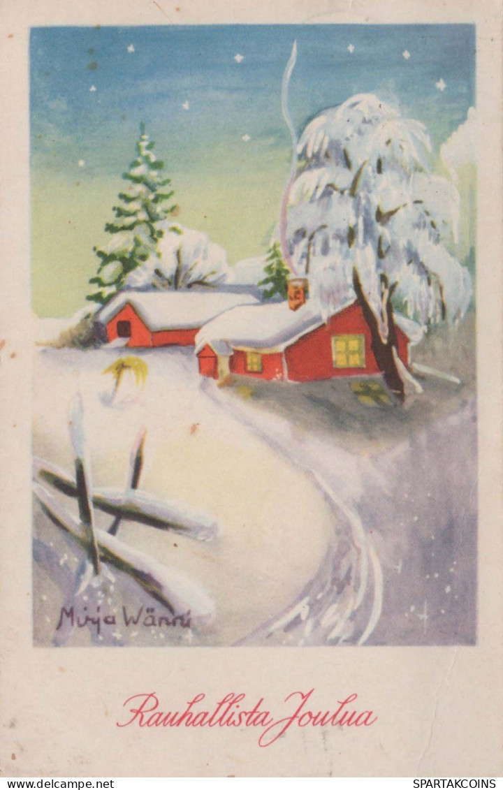 Buon Anno Natale Vintage Cartolina CPSMPF #PKG203.IT - Neujahr
