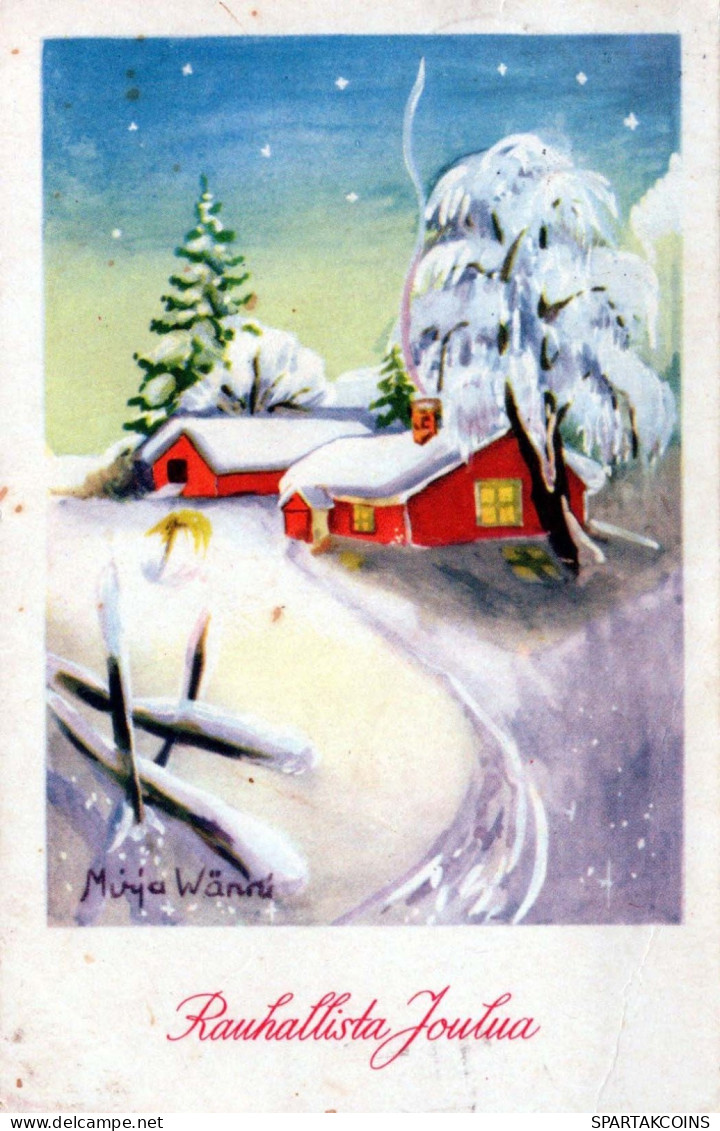 Buon Anno Natale Vintage Cartolina CPSMPF #PKG203.IT - Neujahr