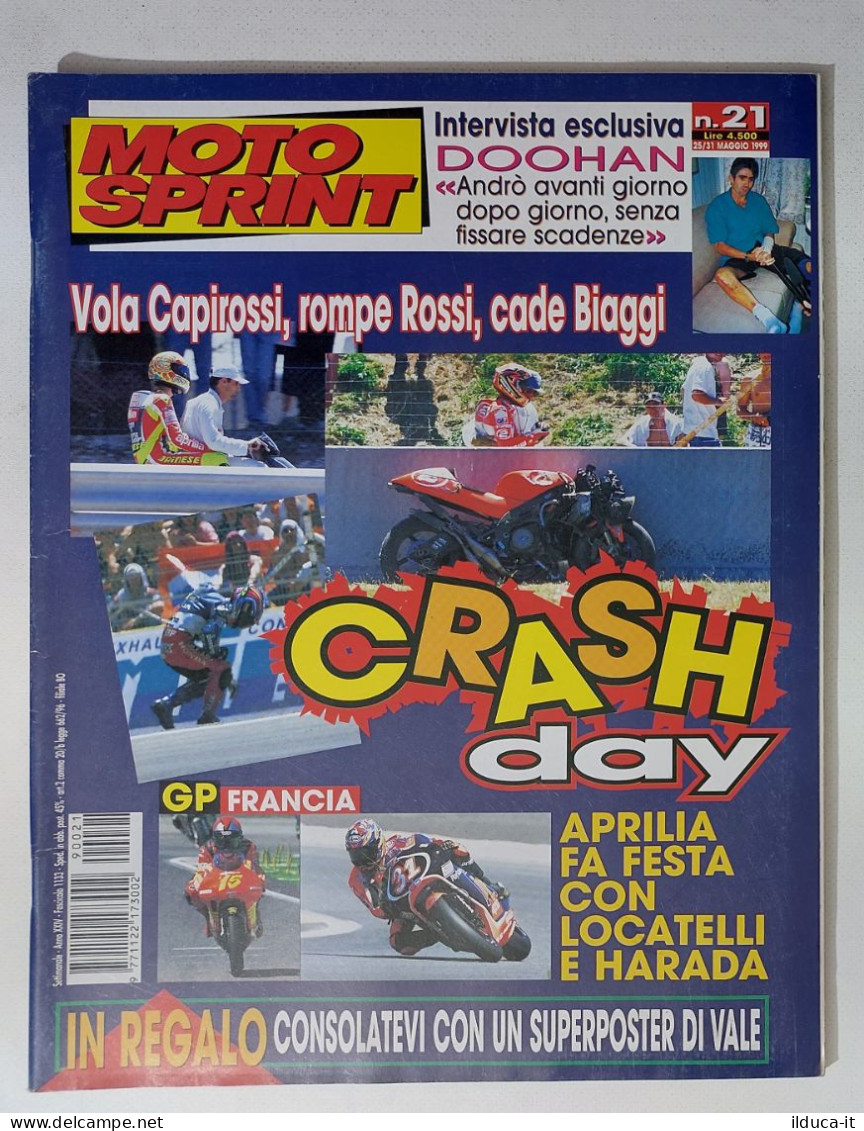 34953 Motosprint 1999 A. XXIV N. 21 - GP Francia + Poster Valentino Rossi - Moteurs