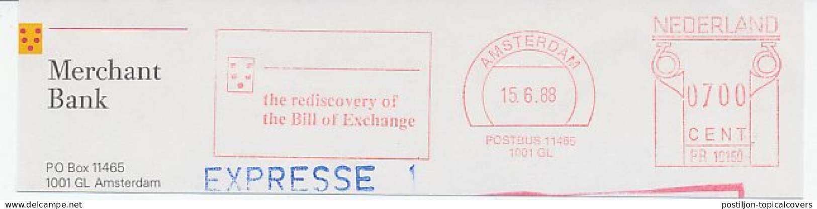 Meter Cut Netherlands 1988 Bill Of Exchange - Unclassified