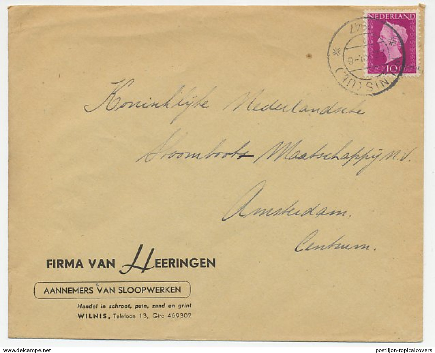 Firma Envelop Wilnis 1947 - Aannemer - Ohne Zuordnung