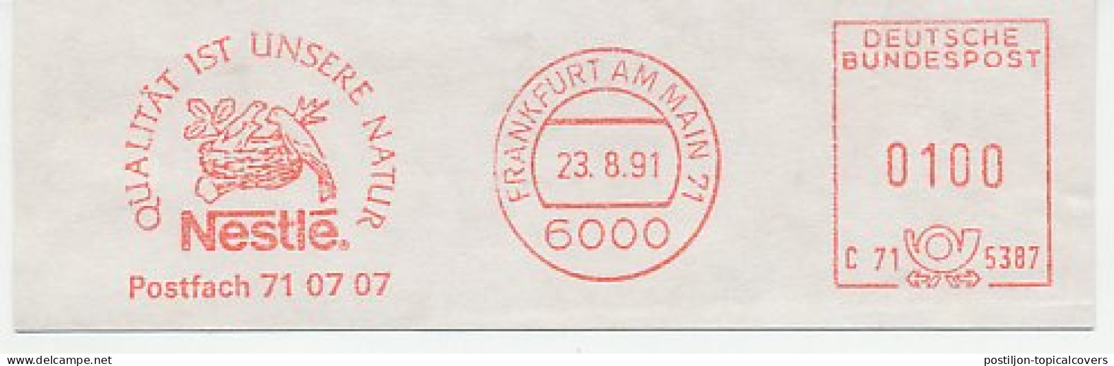 Meter Cut Germany 1991 Birds Nest - Nestle - Other & Unclassified