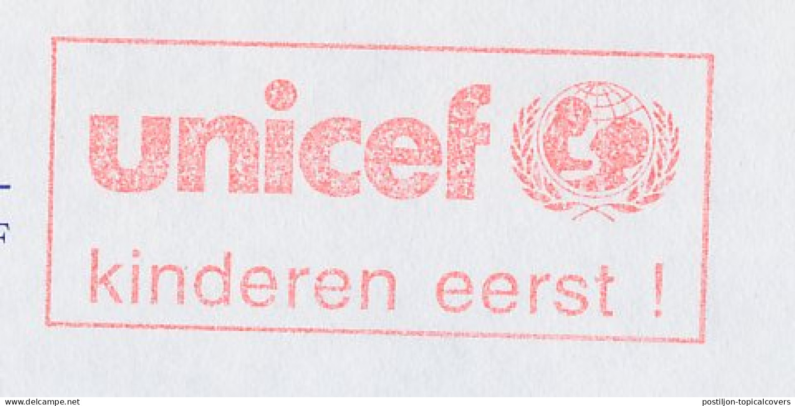 Meter Cover Netherlands 2001 UNICEF - Children First - Otros & Sin Clasificación