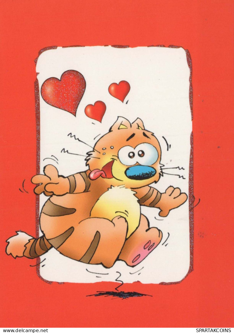GATTO KITTY Animale Vintage Cartolina CPSM #PBQ758.IT - Katten