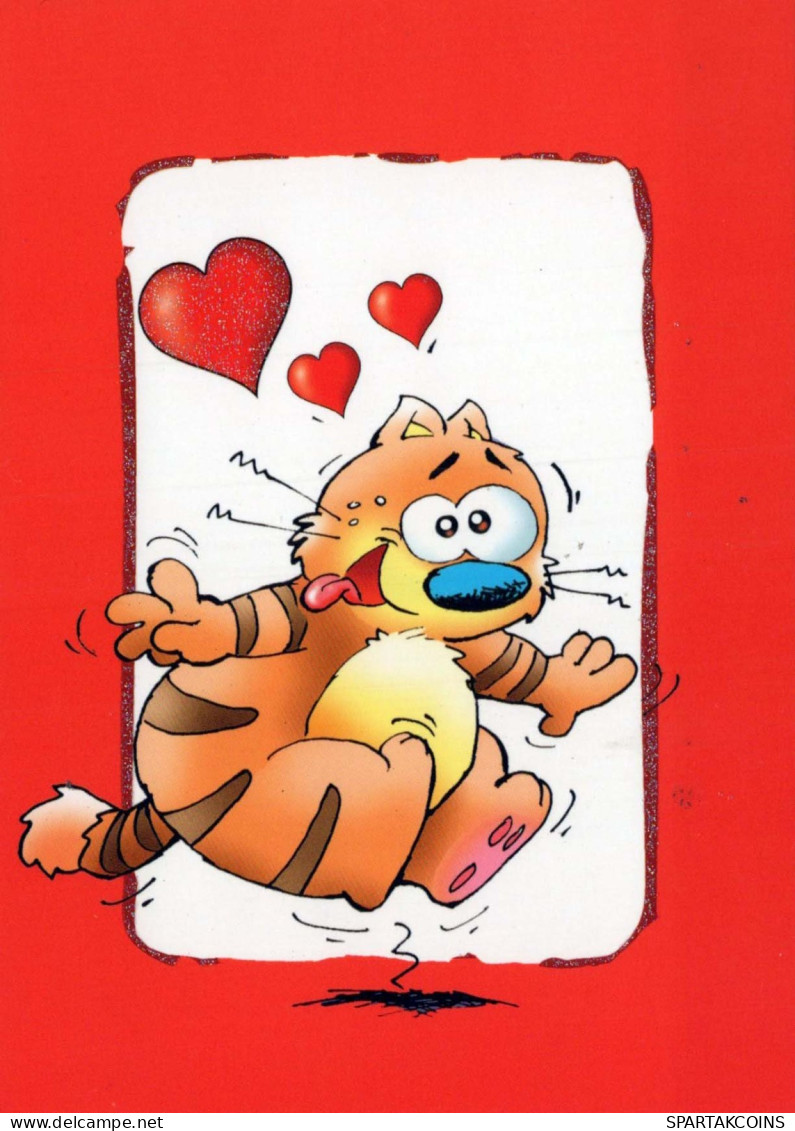 GATTO KITTY Animale Vintage Cartolina CPSM #PBQ758.IT - Katten