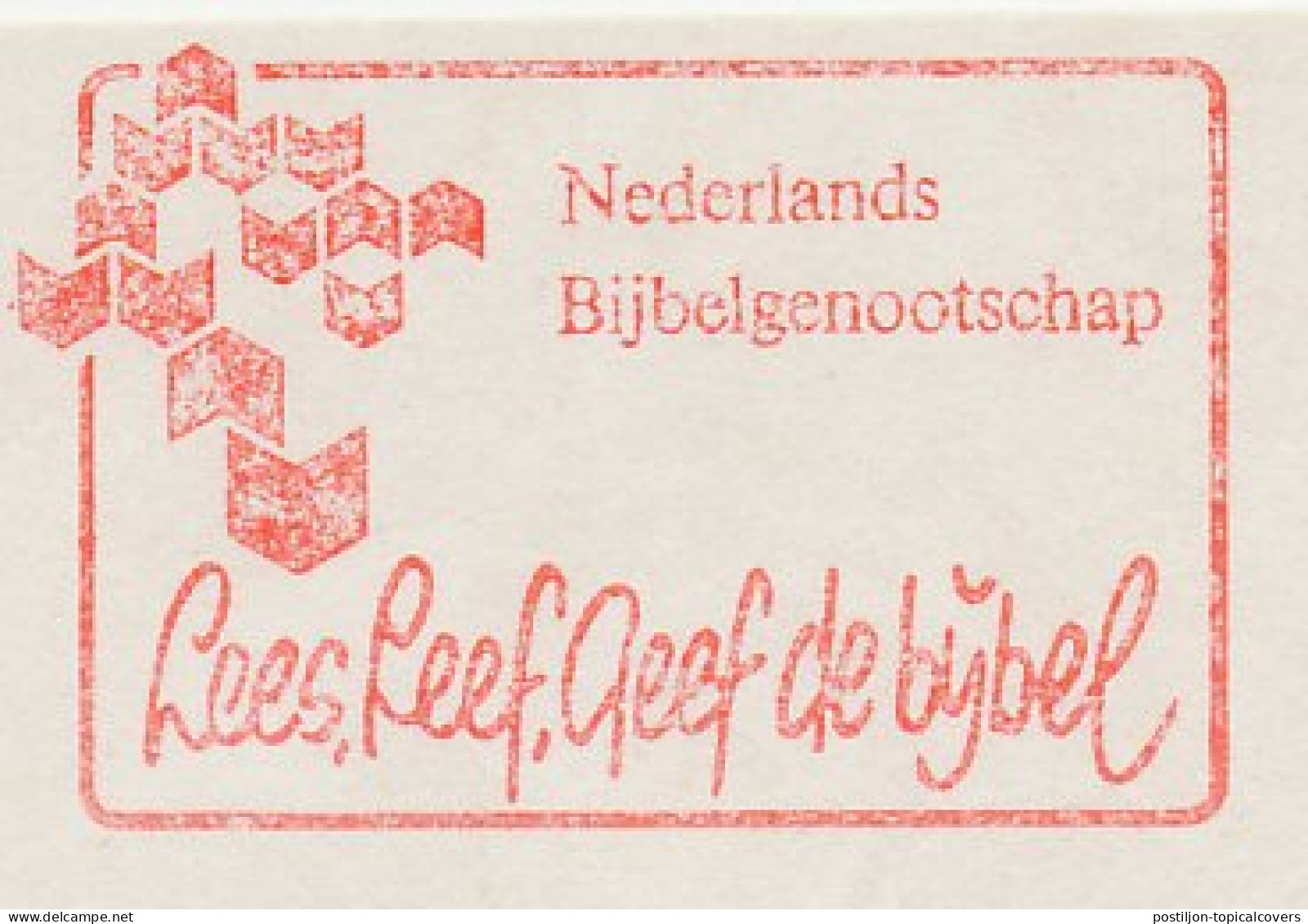 Meter Cut Netherlands 1980 Read, Live, Give The Bible - Altri & Non Classificati