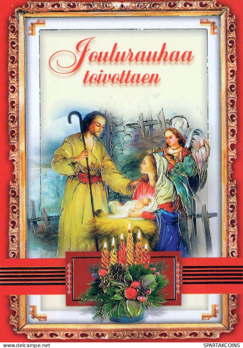 Vergine Maria Madonna Gesù Bambino Religione Vintage Cartolina CPSM #PBQ041.IT - Vierge Marie & Madones