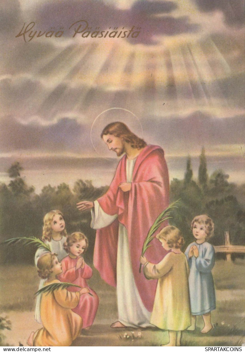 CRISTO SANTO Cristianesimo Religione Vintage Cartolina CPSM #PBP783.IT - Jesus