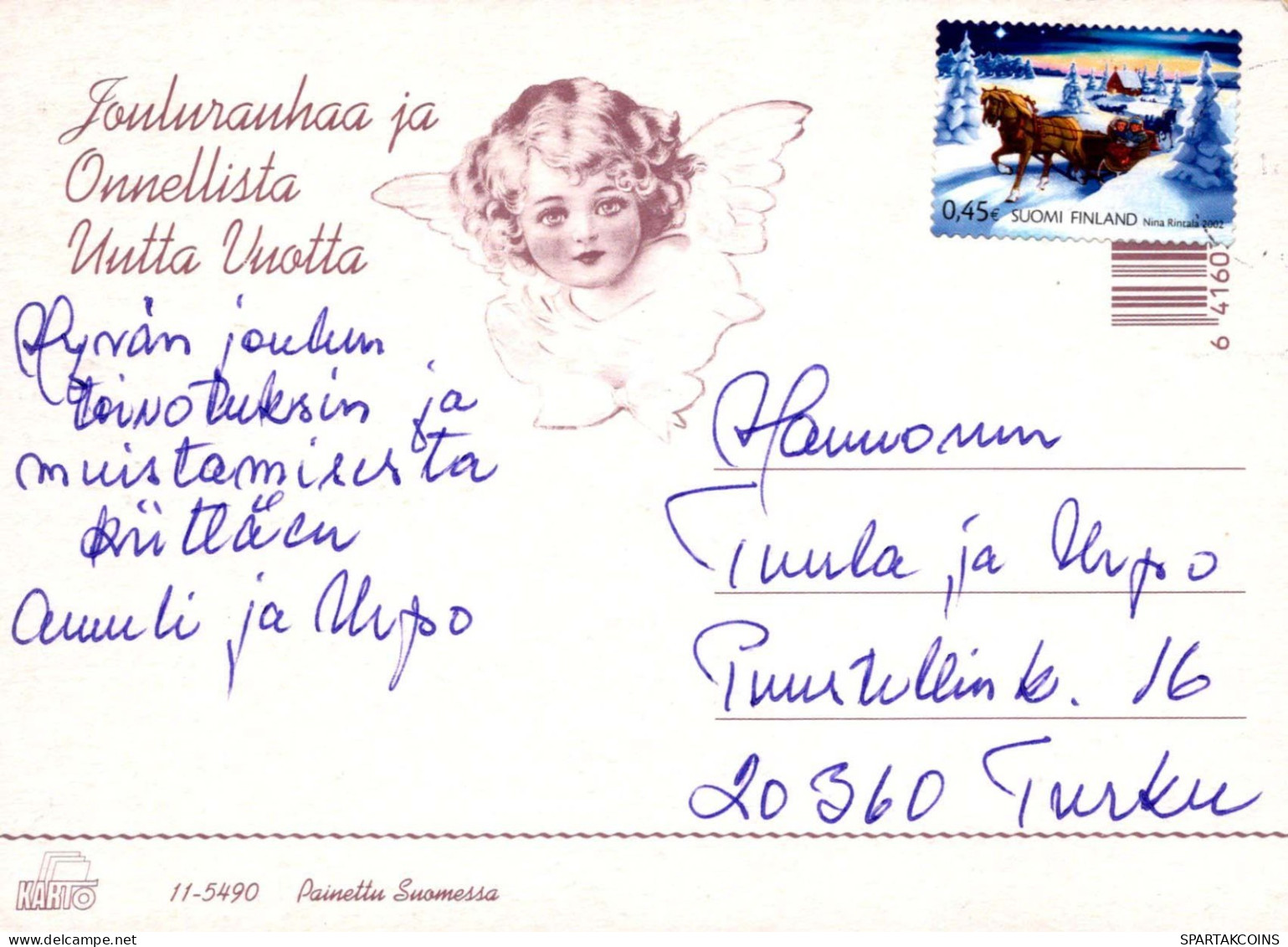 ANGELO Natale Vintage Cartolina CPSM #PBP336.IT - Angels
