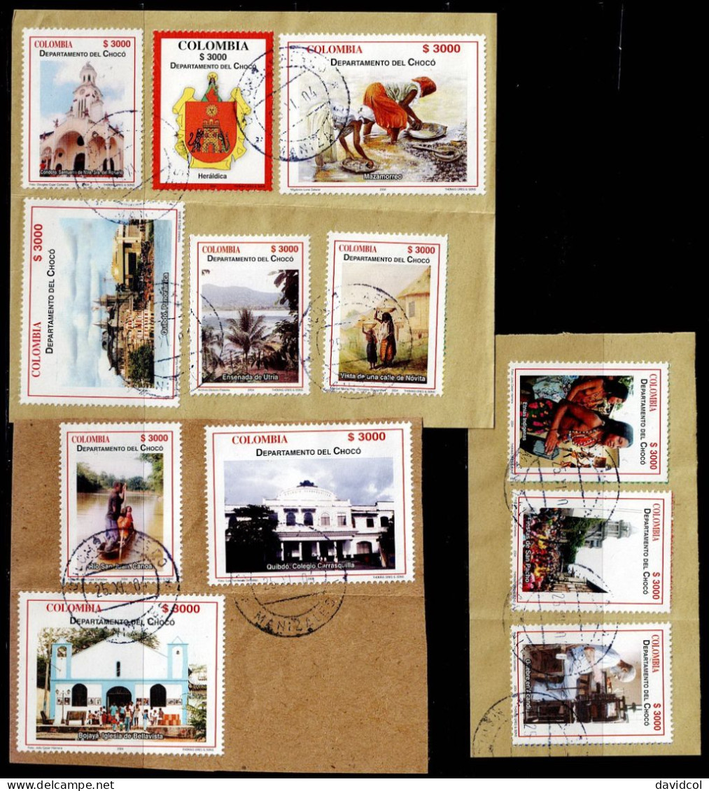 0005C-COLOMBIA-2004- USED COMPLETE SET - CHOCO DEPARTMENT- VERY SCARCE - Kolumbien