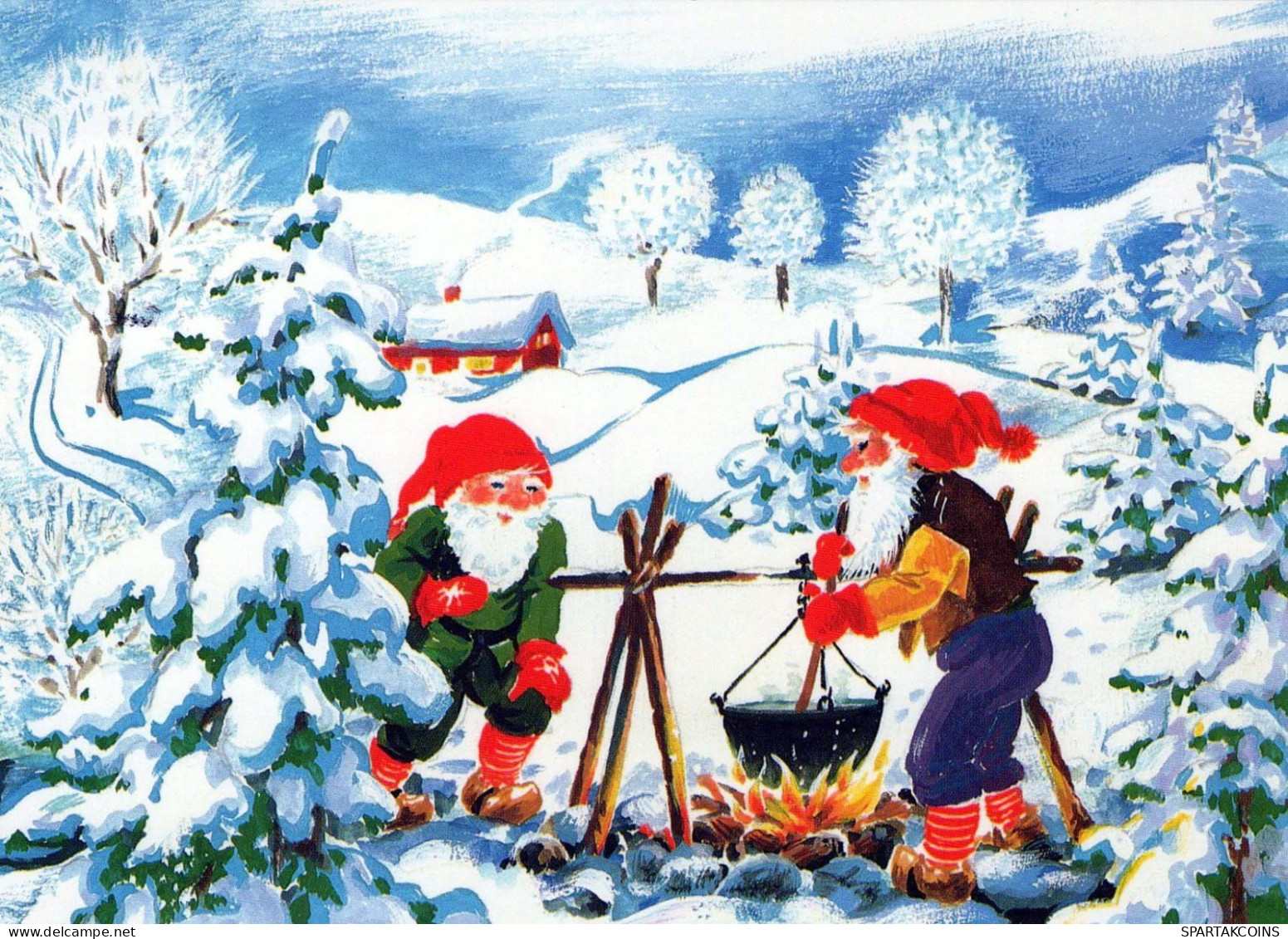 BABBO NATALE Buon Anno Natale Vintage Cartolina CPSM #PBB306.IT - Kerstman